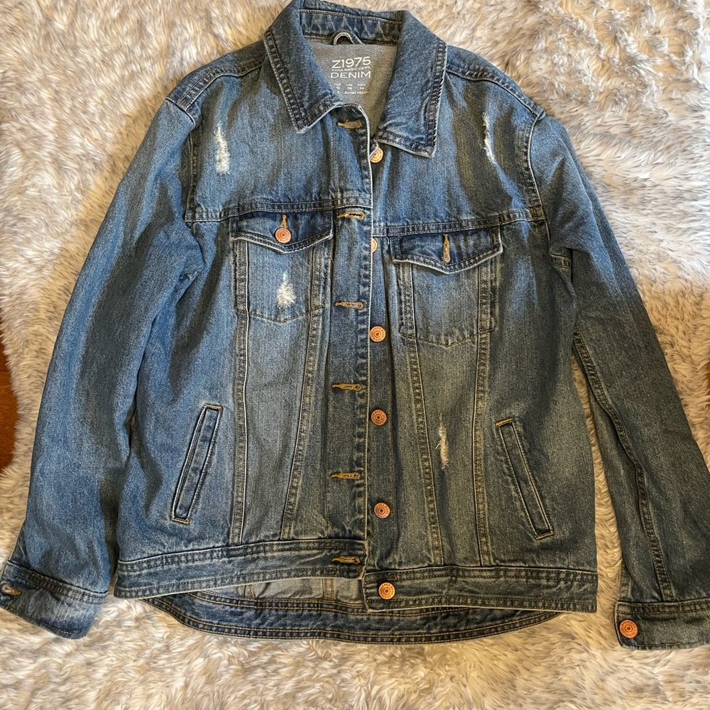 Zara Blue Denim Jean Jacket Size XS